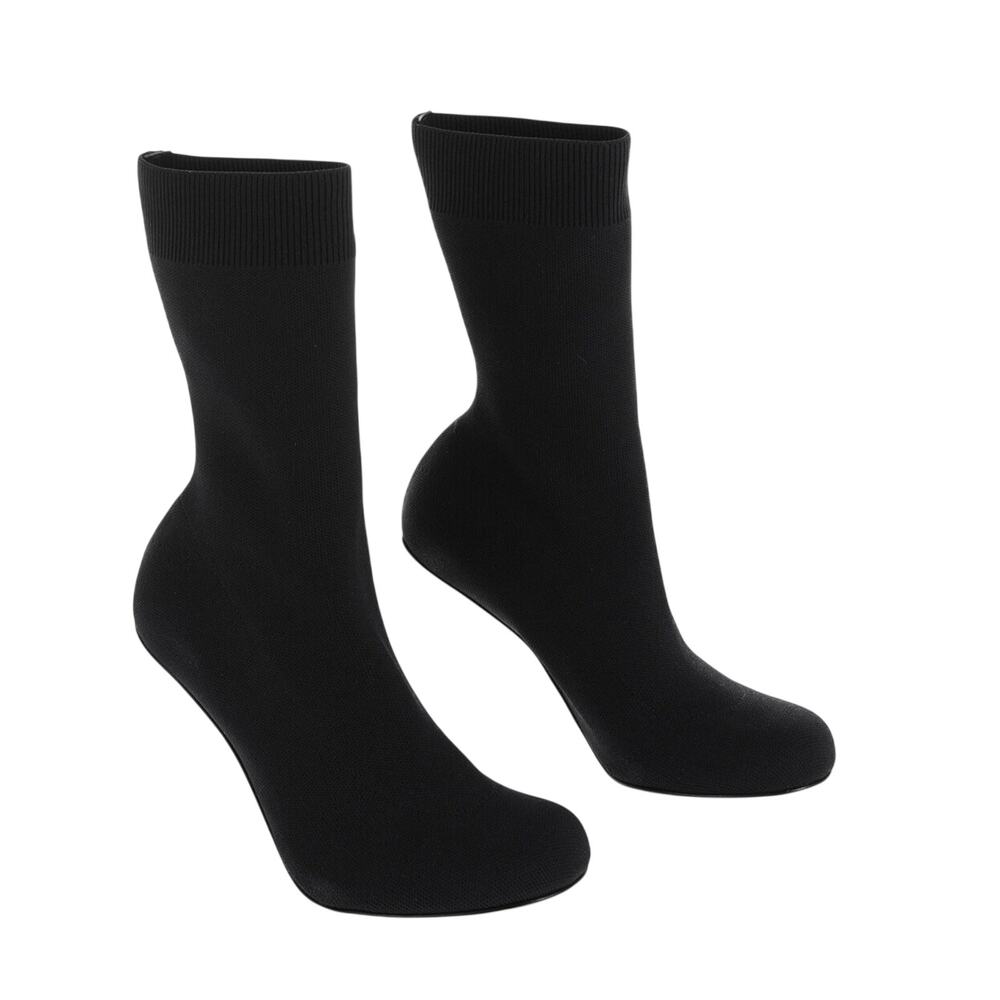 Alexander McQueen EU 38 US 8 Knit Ankle Boots Black Clear Heel Sock Bootie NWOB